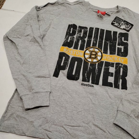 NWT Boston Bruins NHL Hockey Men’s Gray Long Sleeve T-Shirt Small New With Tags - Picture 6 of 7